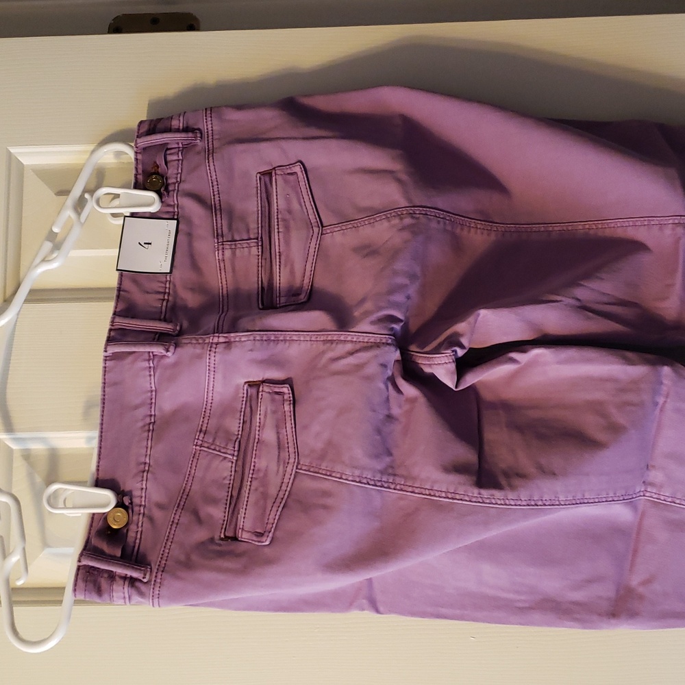 NWT WHBM The Straight Crop Smoky Plum Crop Jeans Size 4R - Picture 5 of 8